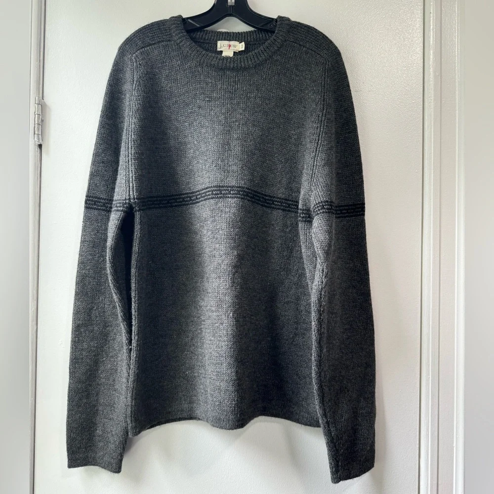Vintage J Crew Men’s 100% Wool Heavy Chunky Knit Sweater Size XLT